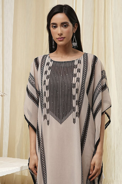 Black Polyester Printed Fusion Set image number 1