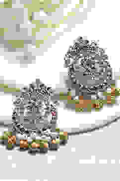 Green Pink Brass Studs image number 0