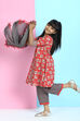 Red Cotton A-Line Straight Kurta Palazzo Suit Set image number 0