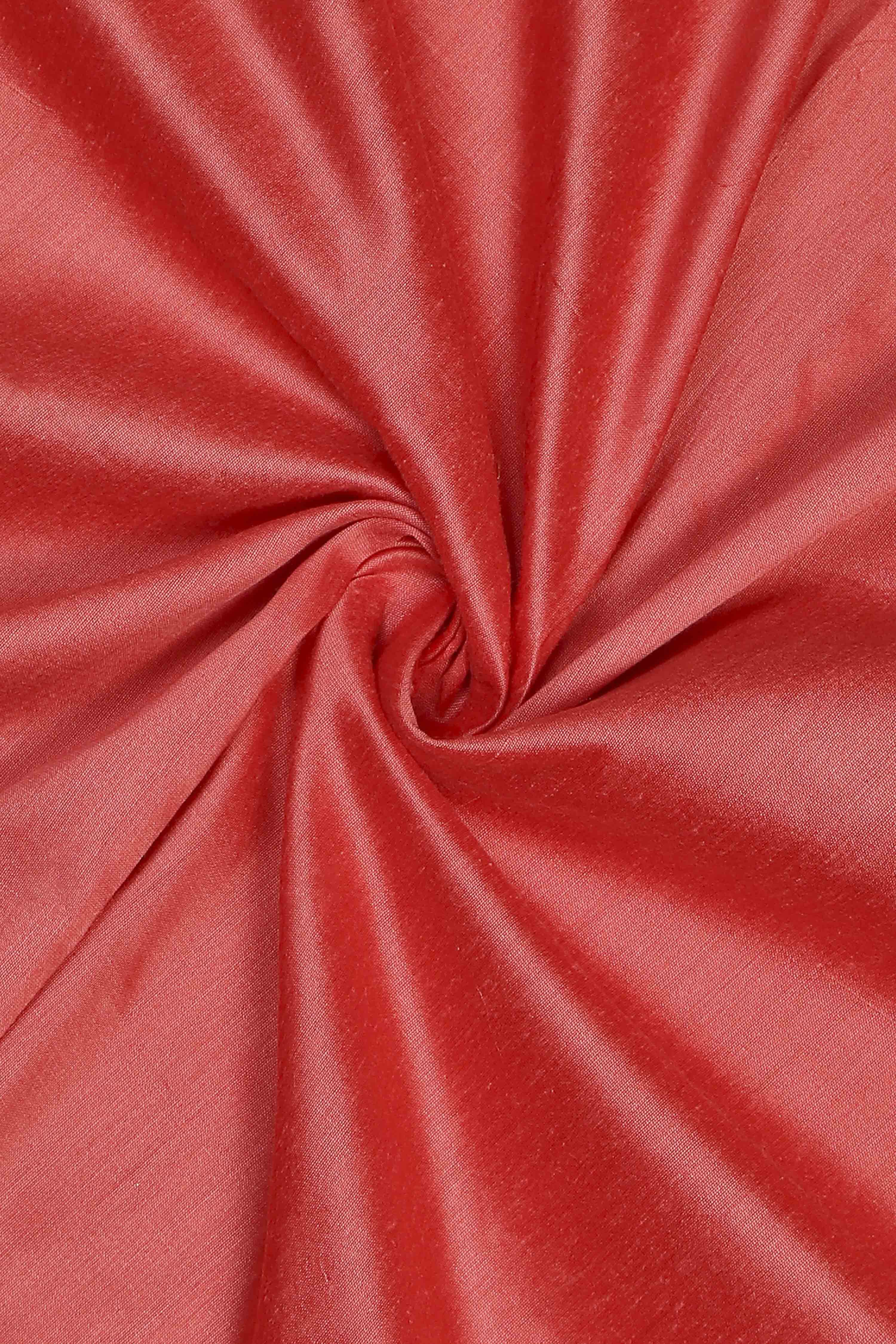Red Chanderi  Unstitched Suit Set image number 2