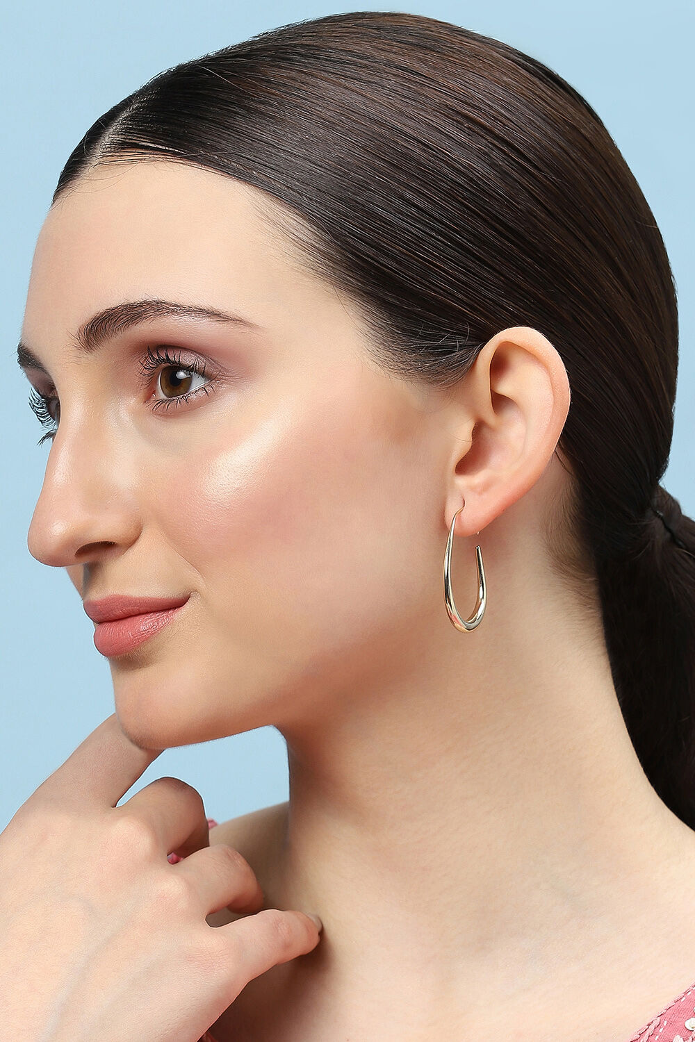 Gold Alloy Hoops image number 3