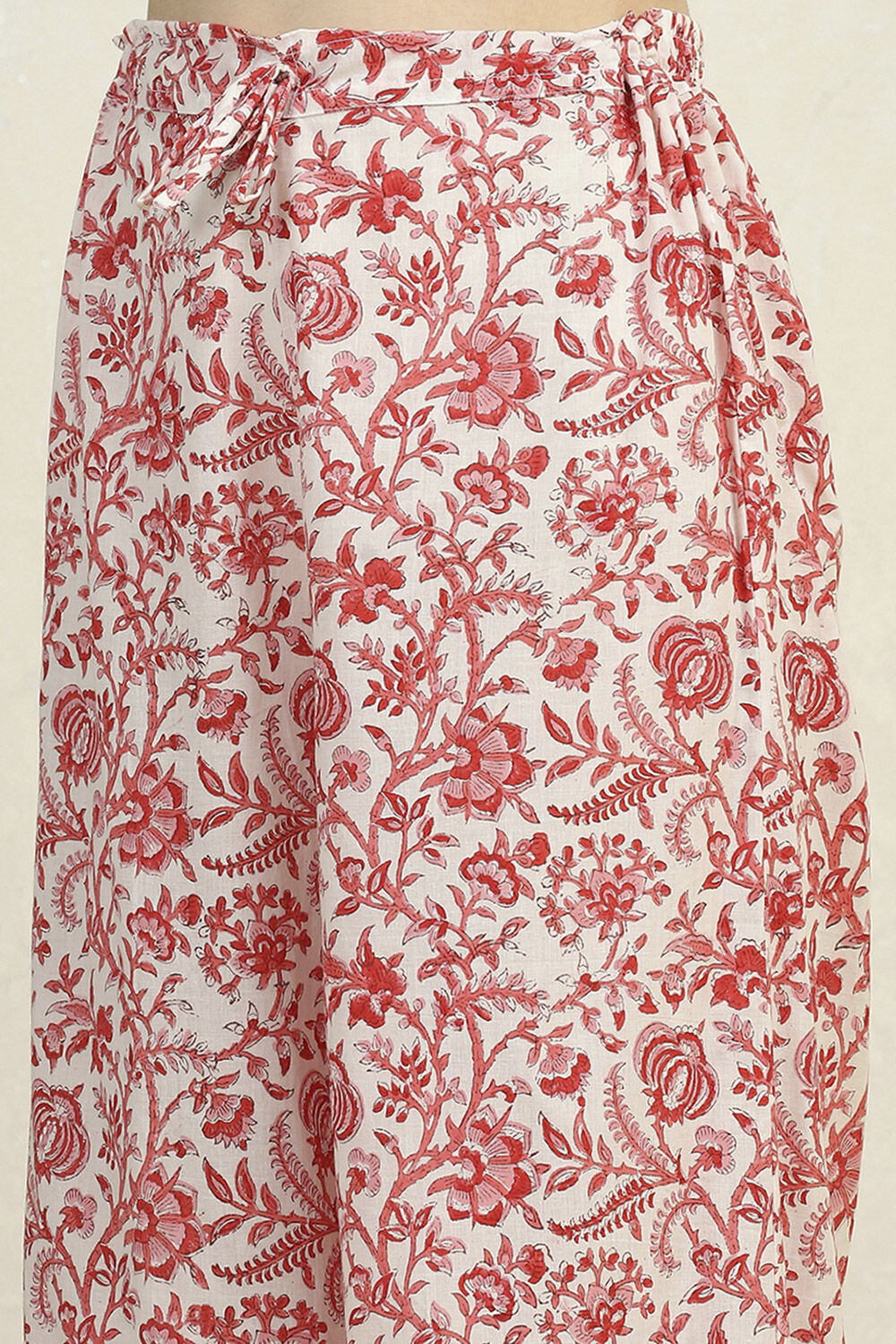 White and Blue Cotton Printed Unstitched Suit Set image number 3