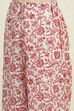 White Pink Cotton Hand Block Print Unstitched Suit Set image number 3