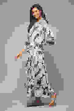 Navy Rayon Printed Nightwear image number 3