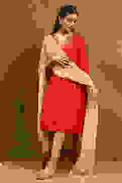 Cream Polyester Dupatta image number 0