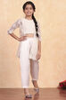 Ivory Viscose Blend Straight Kurta Set image number 6