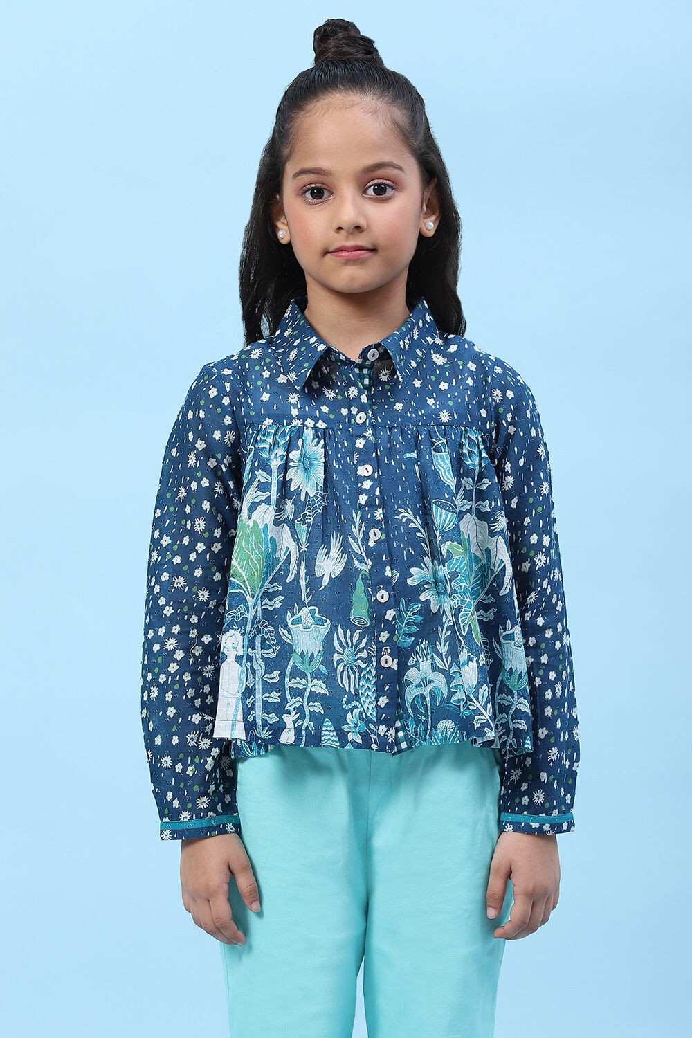 Blue Cotton Shirt image number 5