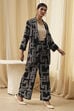 Black Viscose Printed Co-ord Set image number 5
