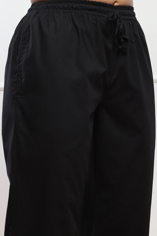 Blush Pink Cotton Solid Pant image number 1