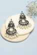Oxidised Mint Brass Earrings image number 0