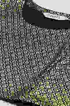 Black Art Silk Straight Printed Top image number 1