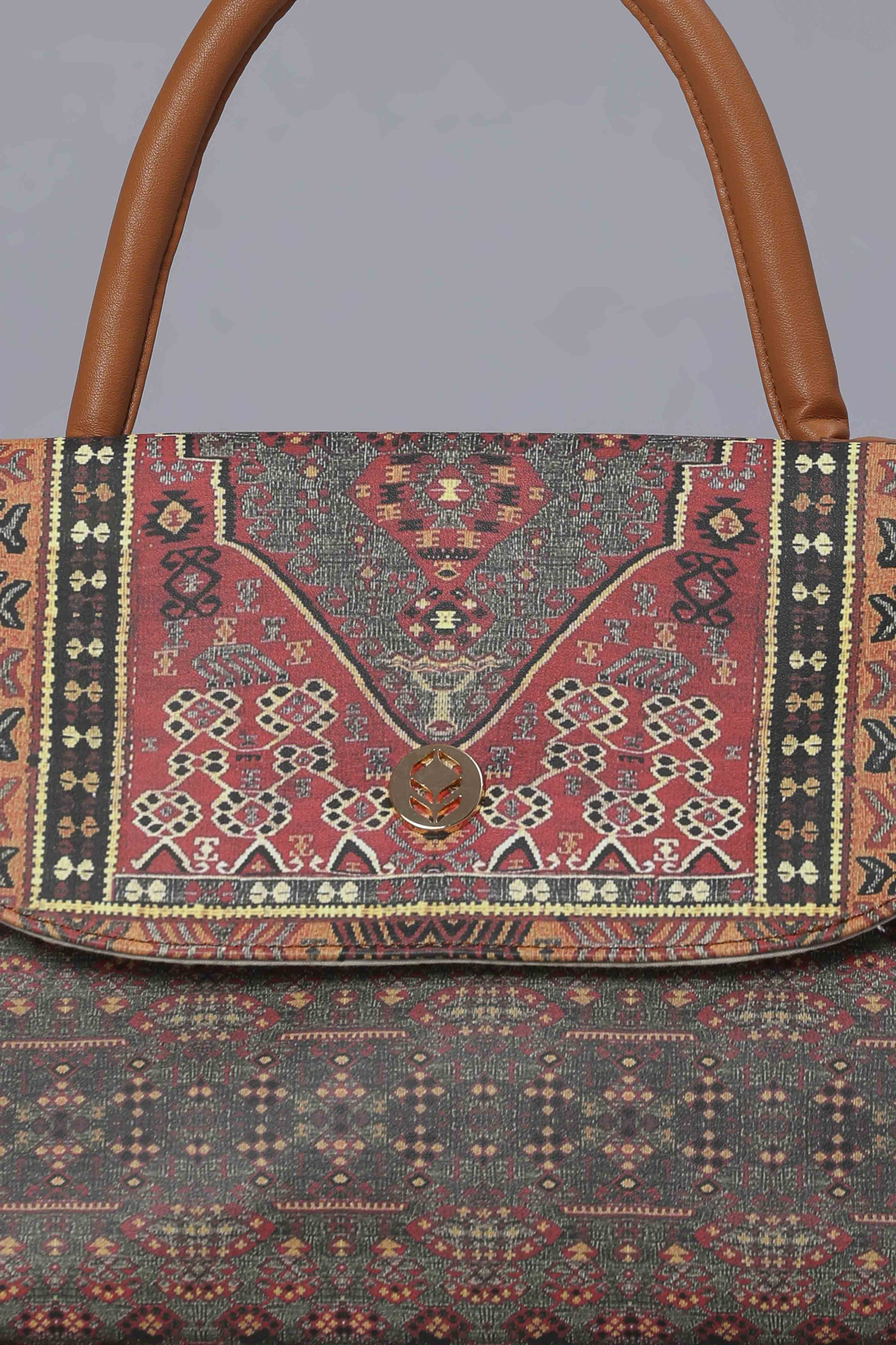 Green PU Satchel image number 6