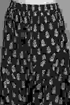 Black & White Cotton Printed Relaxed Salwar image number 1