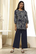 Blue Pure Cotton Fusion Short Kurta Set image number 6