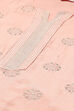 Powder Pink Cotton Blend Straight Kurta Palazzo Suit Set image number 1