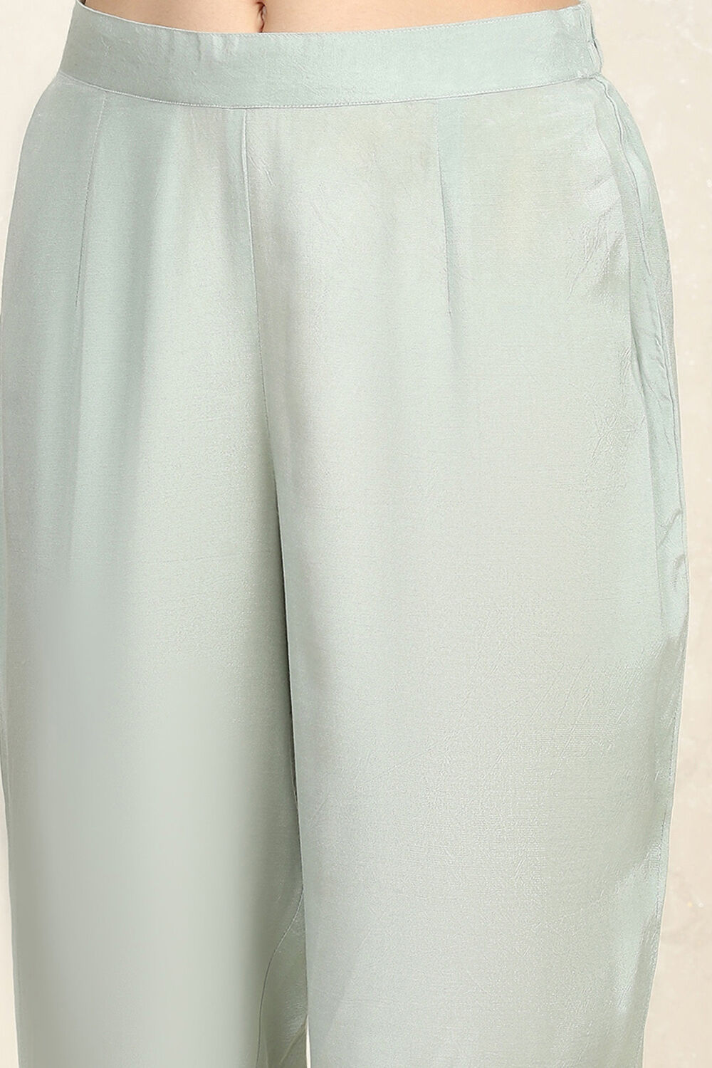 Beige Cotton Blend Machine Embroidered Unstitched Suit Set image number 3