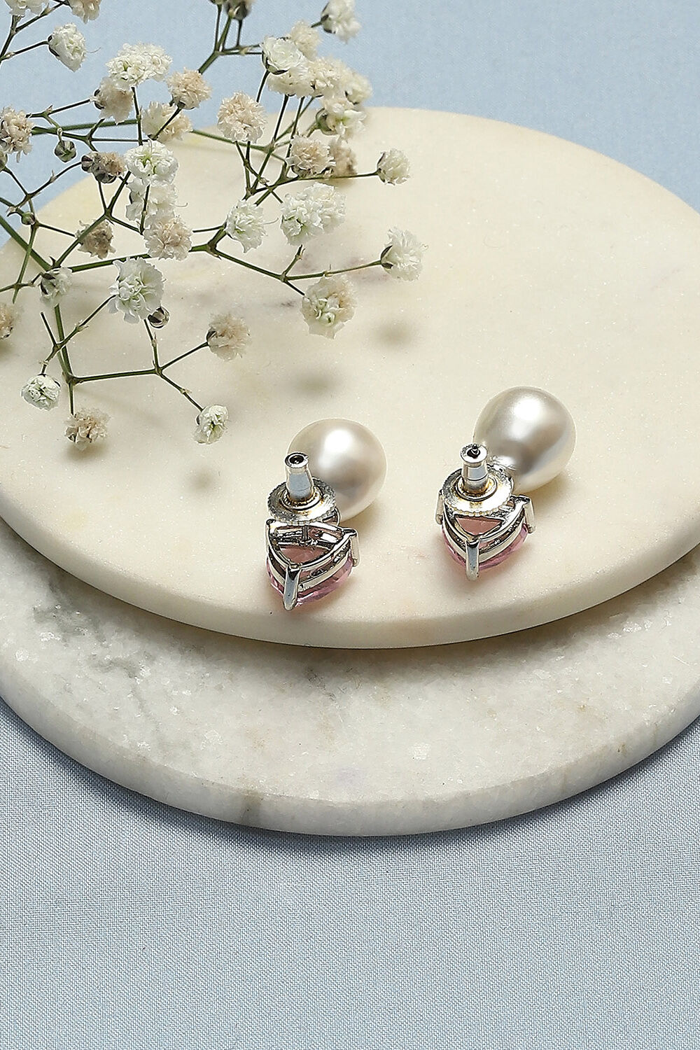 Pink Brass Earrings image number 2