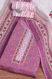 Green Cotton Screen Print Unstitched Suit Set image number 0