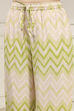 Blue and White Cotton Straight Suit Set image number 2