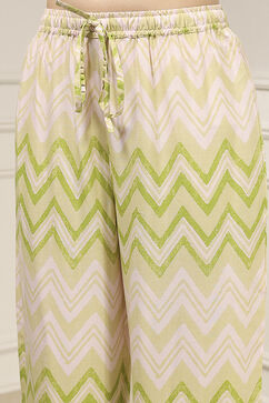 Green Cotton Straight Suit Set image number 2