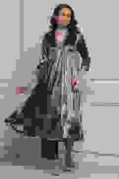 Green Blended Straight Printed Kurta Pants Set image number 0