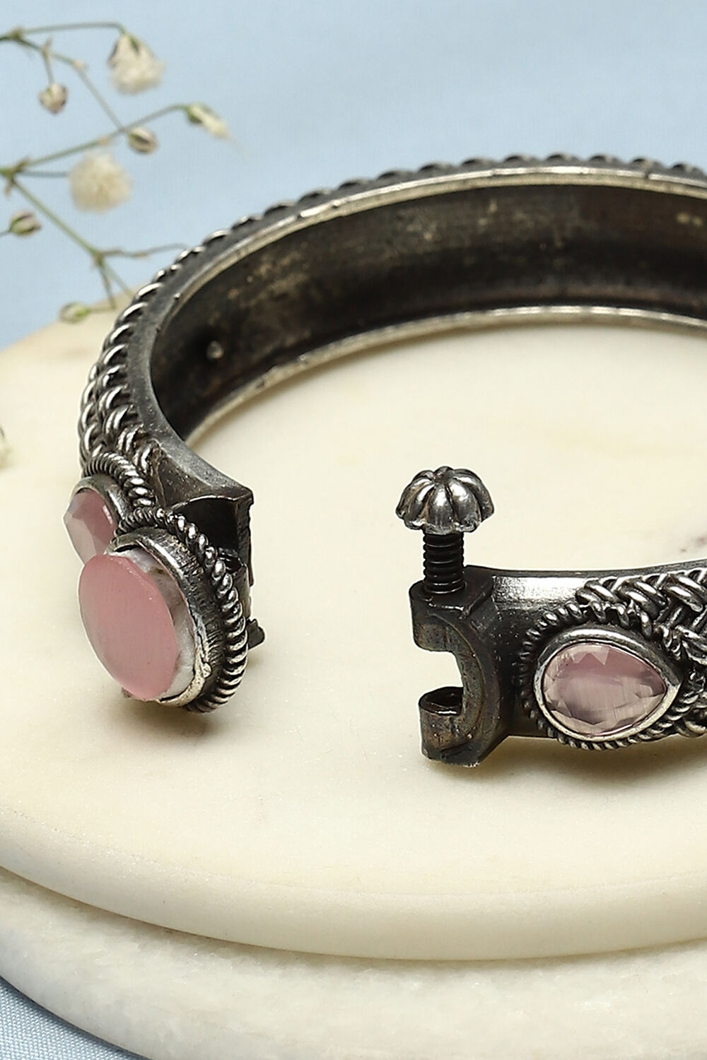 Pink Brass Bangles image number 4