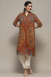 Mustard Viscose Straight Kurti