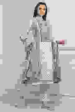 Black Cotton Straight Suit Set image number 5