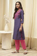 Green Cotton Straight Printed Kurta image number 2