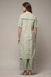 Sage Green Viscose Straight Printed 2 Piece Set image number 2