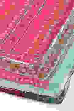 Fuschia Cotton Blend Flared Printed Kurta Suit Set image number 3