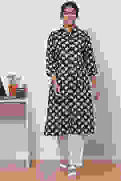 Carbon Cotton Straight Kurta image number 0