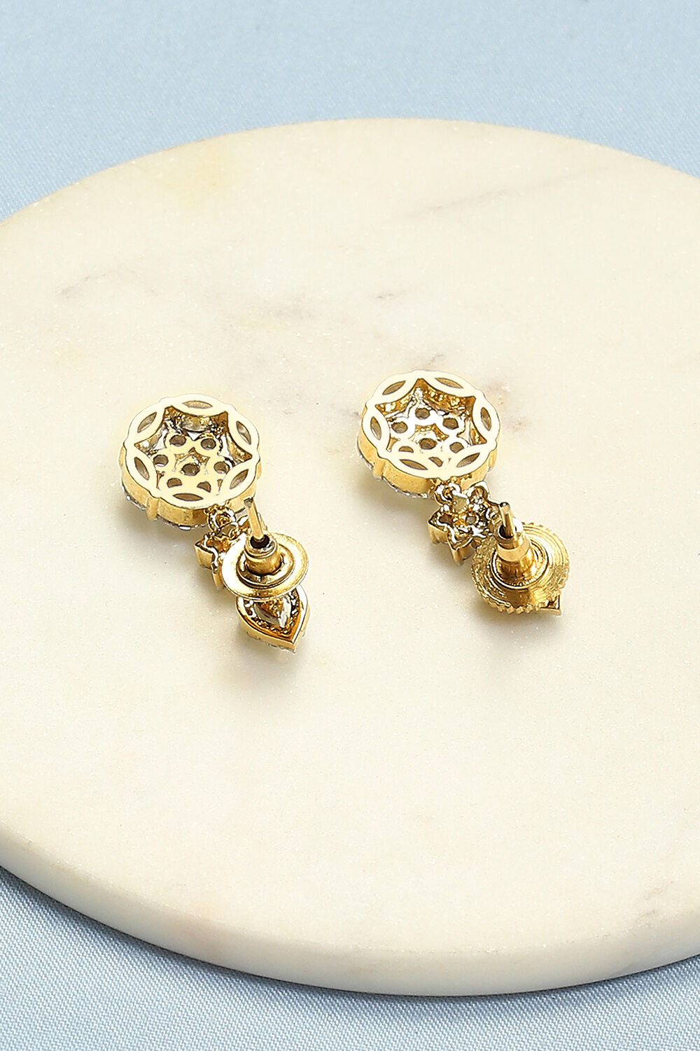 White Brass Earrings image number 2
