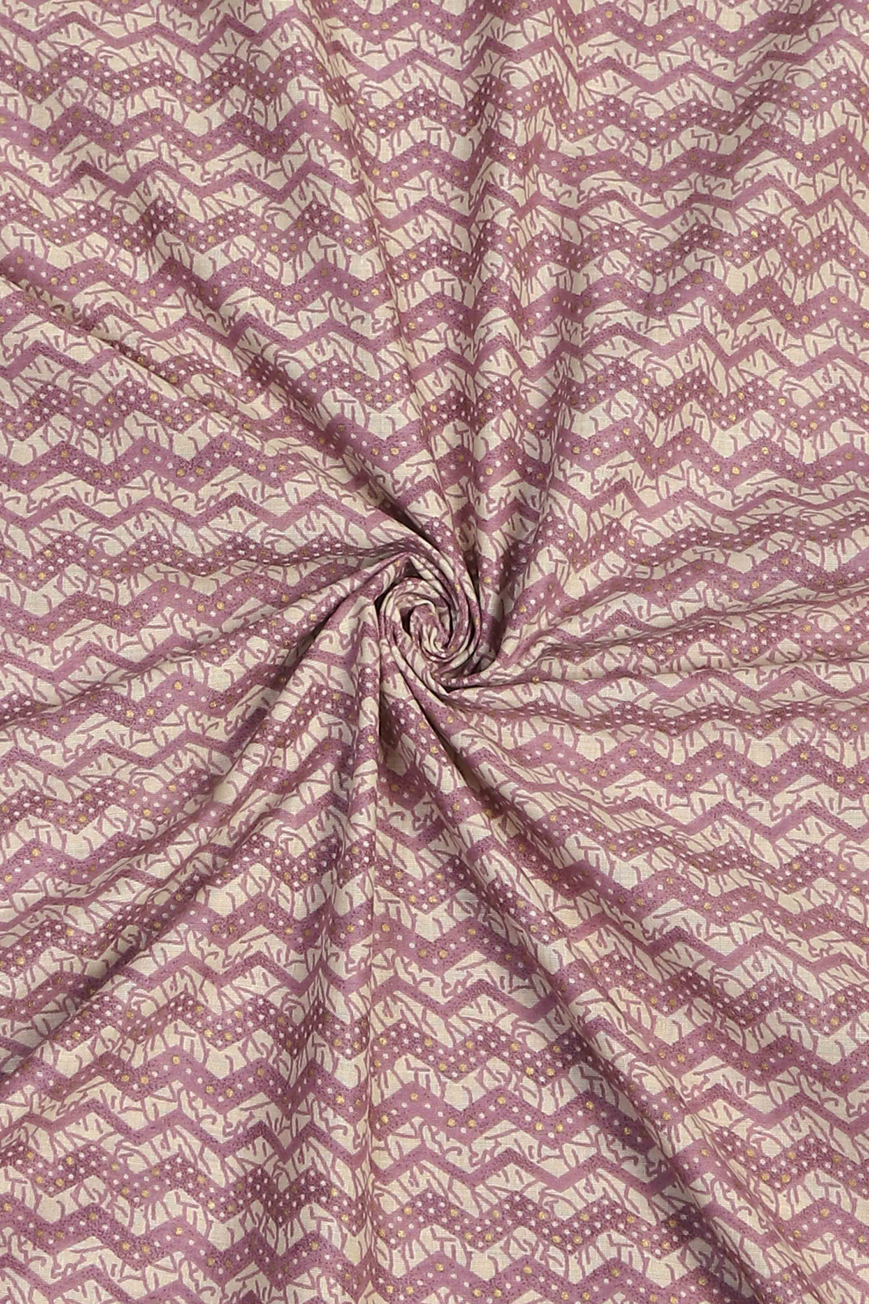 Lilac Cotton Unstitched Suit Set image number 2