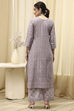 Grey Cotton Printed Unstitched Suit Set image number 5
