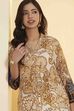 Navy Viscose Rayon Straight Kurta image number 1