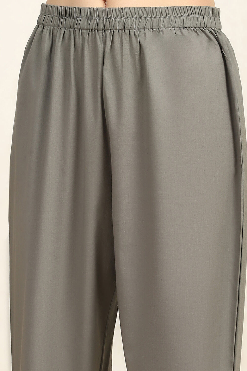 Gray Cotton Unstitched Suit Set image number 3