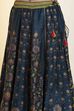 Blue Viscose Silk Floral Printed Peplum Lehenga Set image number 2