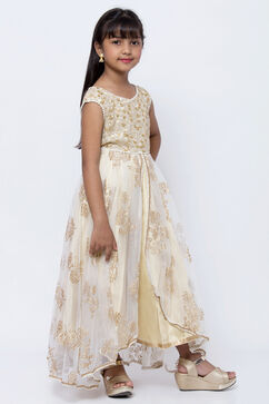 Beige Nylon Tulip Gown image number 3