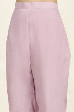 Peach Linen Unstitched Suit Set image number 3