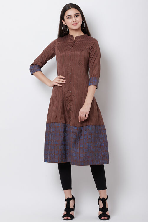 Green Art Silk Front Open Yarndyed Kurta image number 0