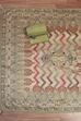 Light Red Chanderi Unstitched Suit Set image number 3