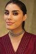 White Brass Kundan Necklace image number 3