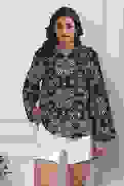 Black Cotton Straight Shirt image number 4