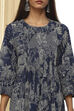 Blue Pure Cotton Fusion Short Kurta Set image number 1