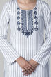 Blue Unstitched dress material Suit Set image number 1