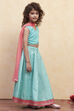 Black Polyester Lehenga Set image number 5