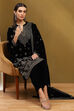 Navy Polyester Straight Suit Set image number 0