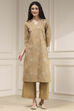 Pink Cotton Printed Straight Kurta image number 5