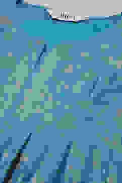 Turquoise Cotton Straight Printed Dress image number 5